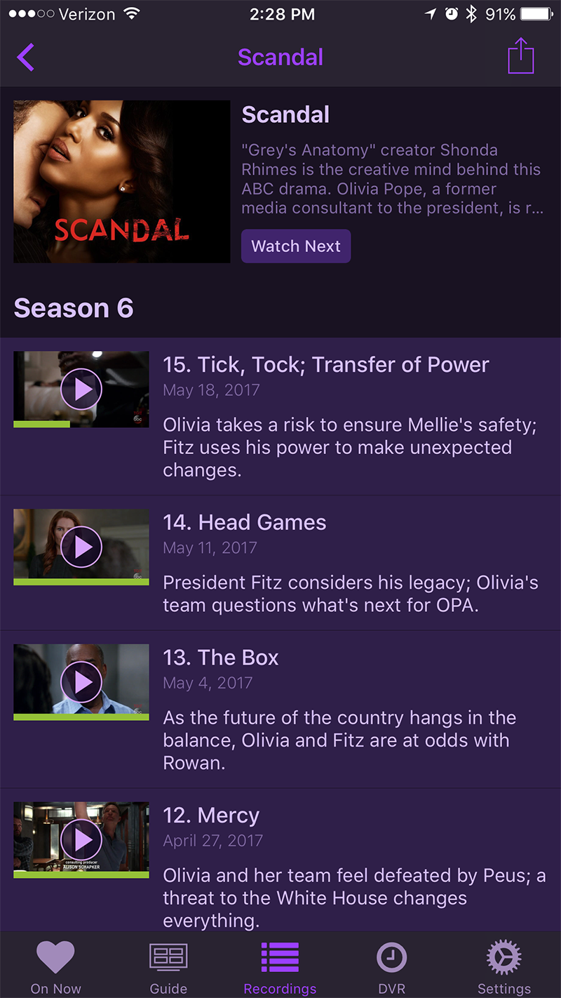 channels dvr ios iphone episodes